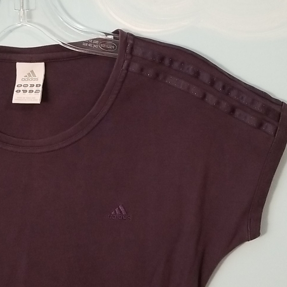 Adidas purple short sleeve shirt size medium - Picture 3 of 5